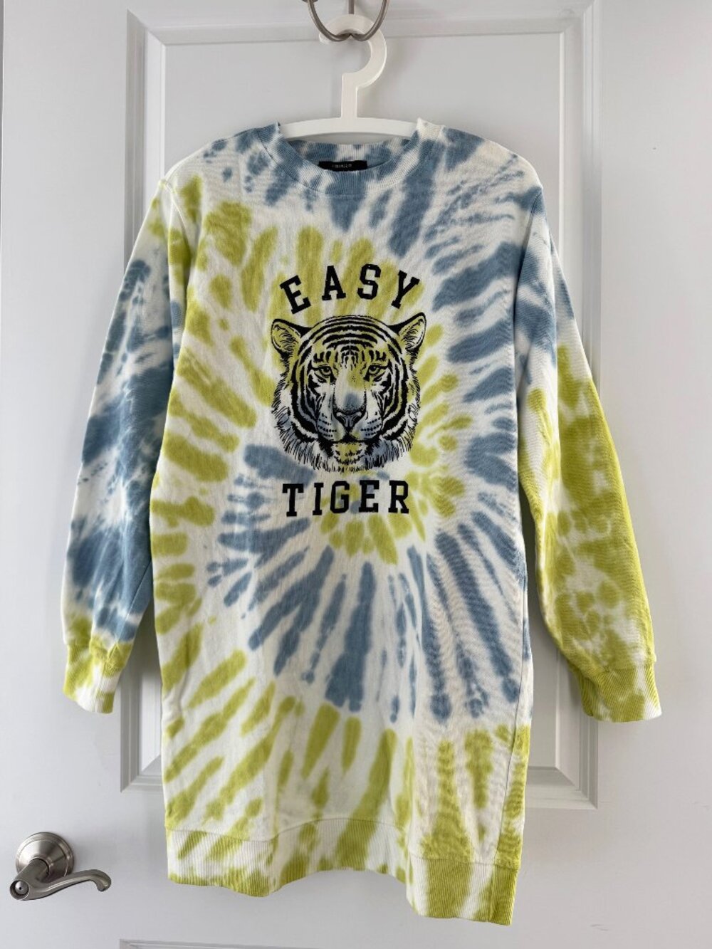 FOREVER 21 Tie Dye Sweatshirt Dress – Green/Blue – Size S – NWOT